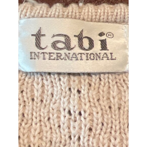 Tabi International Floral Embroidered Vest L Vintage Crochet Cottagecore Grandma - Picture 4 of 9